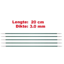 Knitpro Zing licht metalen sokkennaaldjes van 20 cm.