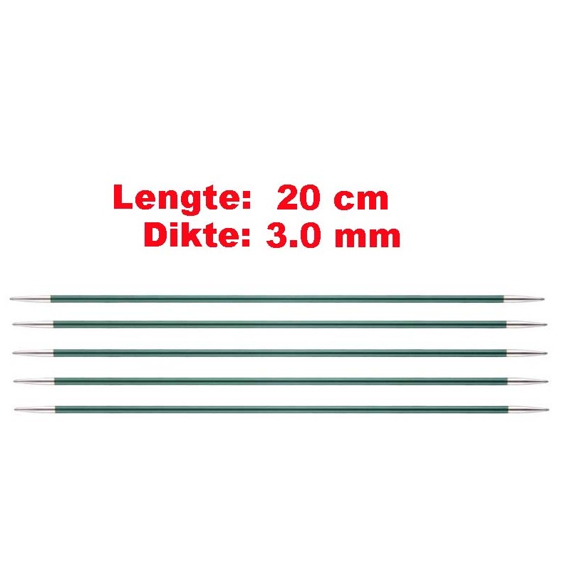Knitpro Zing licht metalen sokkennaaldjes van 20 cm. Knitpro Zing licht metalen sokkennaaldjes van 20 cm.