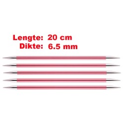 Knitpro Zing licht metalen sokkennaaldjes van 20 cm.
