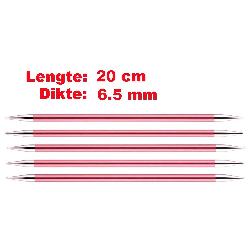 Knitpro Zing licht metalen sokkennaaldjes van 20 cm. Knitpro Zing licht metalen sokkennaaldjes van 20 cm.