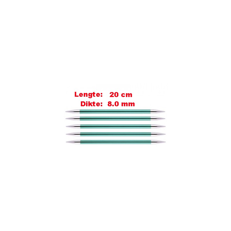 Knitpro Zing licht metalen sokkennaaldjes van 20 cm. Knitpro Zing licht metalen sokkennaaldjes van 20 cm.