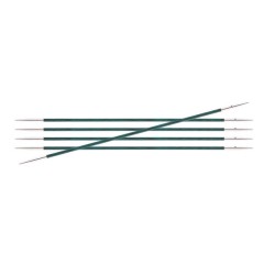 Knitpro Royale gladde berkenhouten sokkennaaldjes met metalen punten .