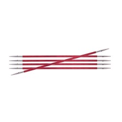 Knitpro Royale gladde berkenhouten sokkennaaldjes met metalen punten .