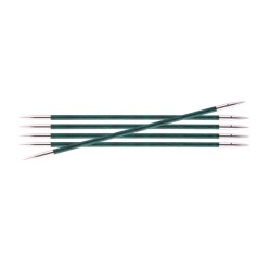 Knitpro Royale gladde berkenhouten sokkennaaldjes met metalen punten .