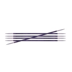 Knitpro Royale gladde berkenhouten sokkennaaldjes met metalen punten .