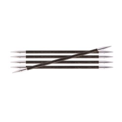 Knitpro Royale gladde berkenhouten sokkennaaldjes met metalen punten .