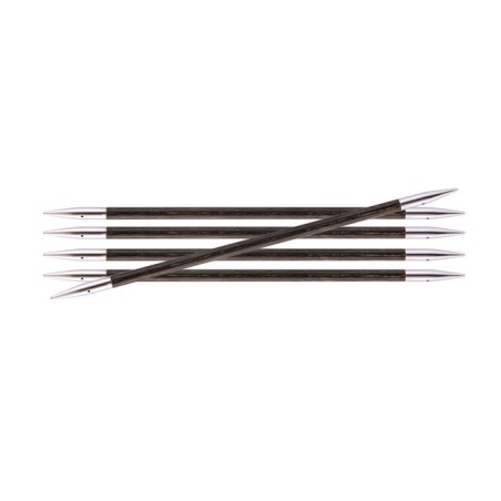 Knitpro Royale gladde berkenhouten sokkennaaldjes met metalen punten .