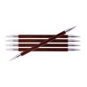 Knitpro Royale gladde berkenhouten sokkennaaldjes met metalen punten .