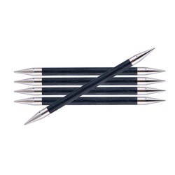 Knitpro Royale gladde berkenhouten sokkennaaldjes met metalen punten .
