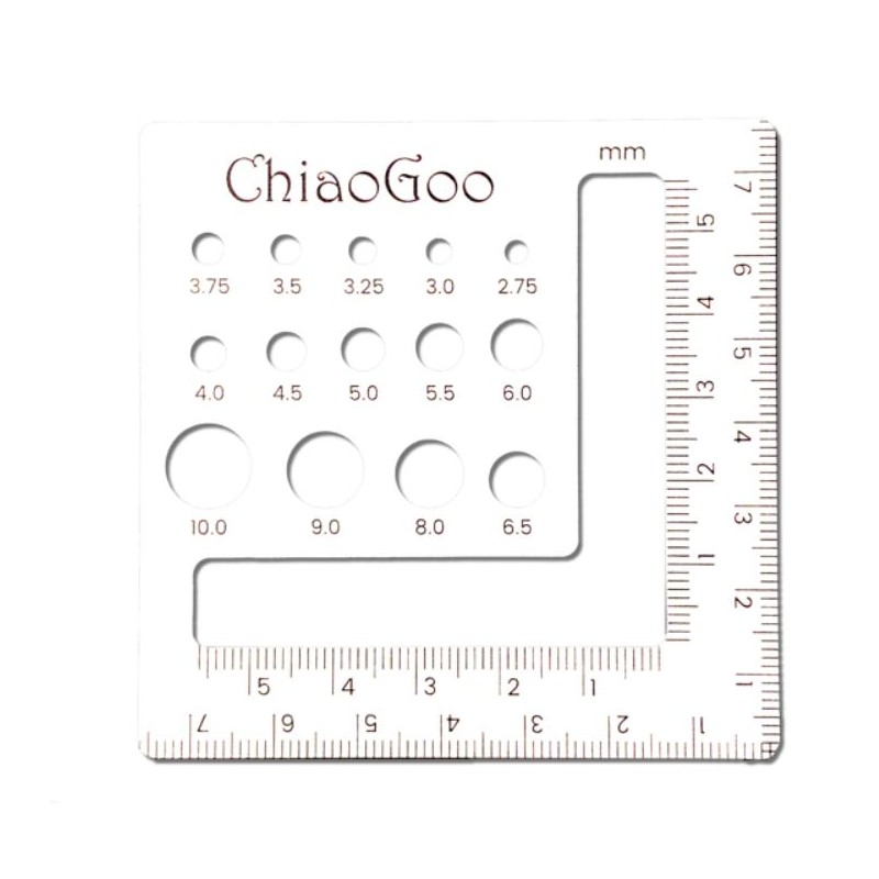 Superhandig telraam en naalddiktemeter van Chiaogoo. Superhandig telraam en naalddiktemeter van Chiaogoo.