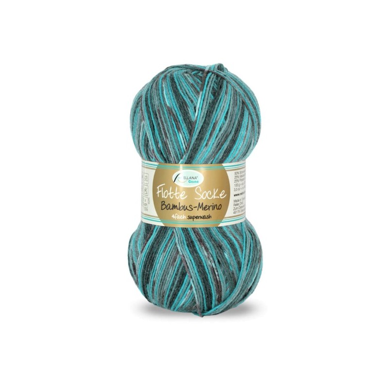 Rellana Flotte Socke Bamboe Merino sokkengaren met prachtige kleuren. Rellana Flotte Socke Bamboe Merino sokkengaren met prachtige kleuren.