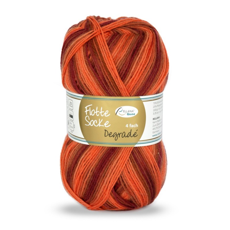 Rellana Flotte Socke Degrade garen met prachtige weldadige kleuren. Rellana Flotte Socke Degrade garen met prachtige weldadige kleuren.