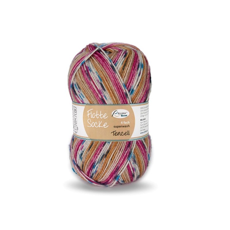 Rellana Flotte Socke Tencel schitterende kleuren in duurzame sokkenwol Rellana Flotte Socke Tencel schitterende kleuren in duurzame sokkenwol