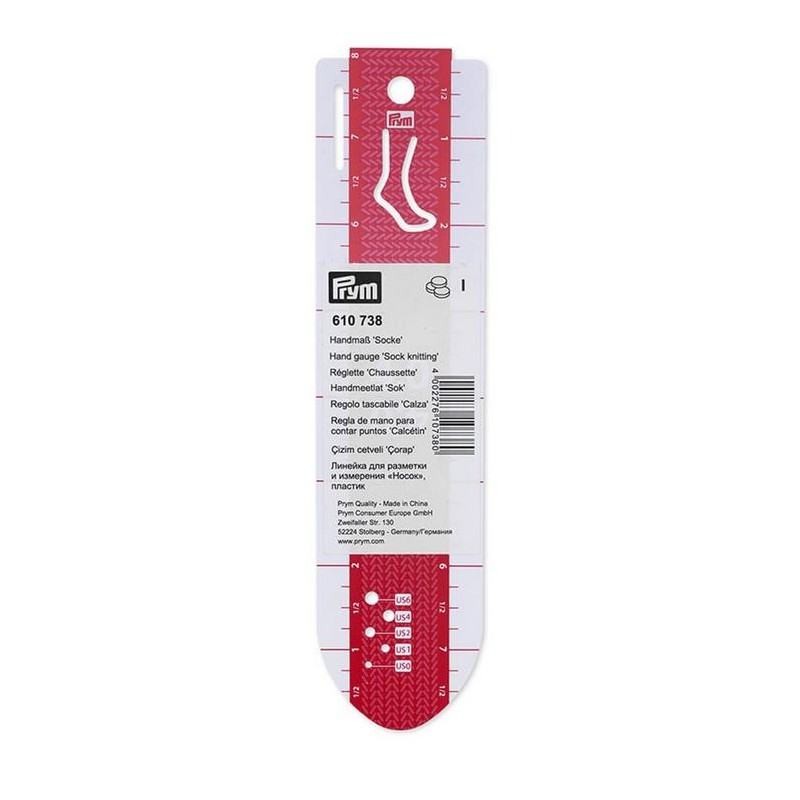 Prym sokkenliniaal een aanwinst voor breien van sokken en handschoenen Prym sokkenliniaal een aanwinst voor breien van sokken en handschoenen