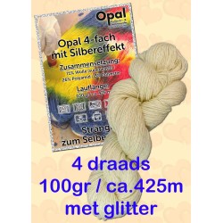 Opal ongeverfde 4 draads sokgaren naturel wol om zelf te verven.