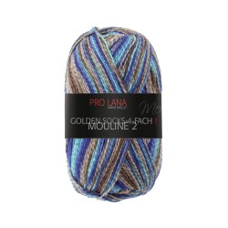 Pro Lana Golden Socks Mouline 2 gezellig gekleurde gestreepte sokken voor jou.