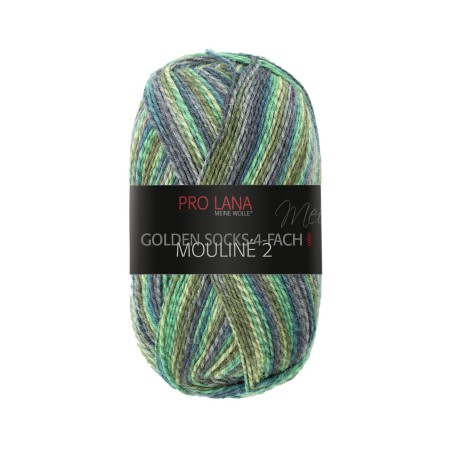 Pro Lana Golden Socks Mouline 2 gezellig gekleurde gestreepte sokken voor jou.