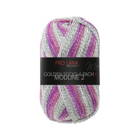 Pro Lana Golden Socks Mouline 2 gezellig gekleurde gestreepte sokken voor jou.