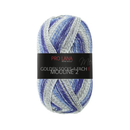 Pro Lana Golden Socks Mouline 2 gezellig gekleurde gestreepte sokken voor jou.