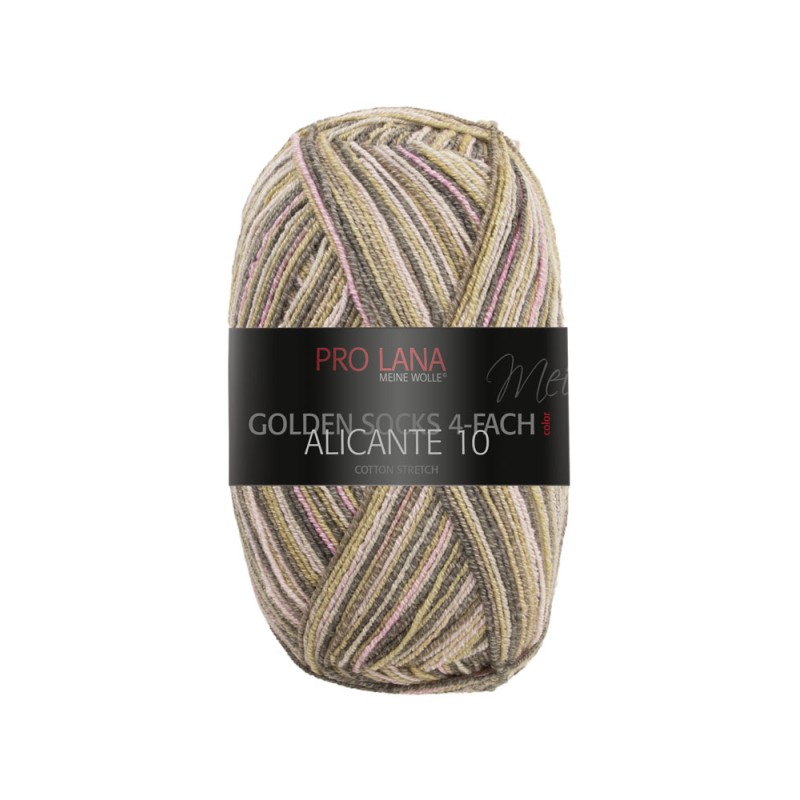 Pro Lana Golden Socks cotton stretch Alicante 10 gezellig gekleurde gestreepte sokken voor jou.