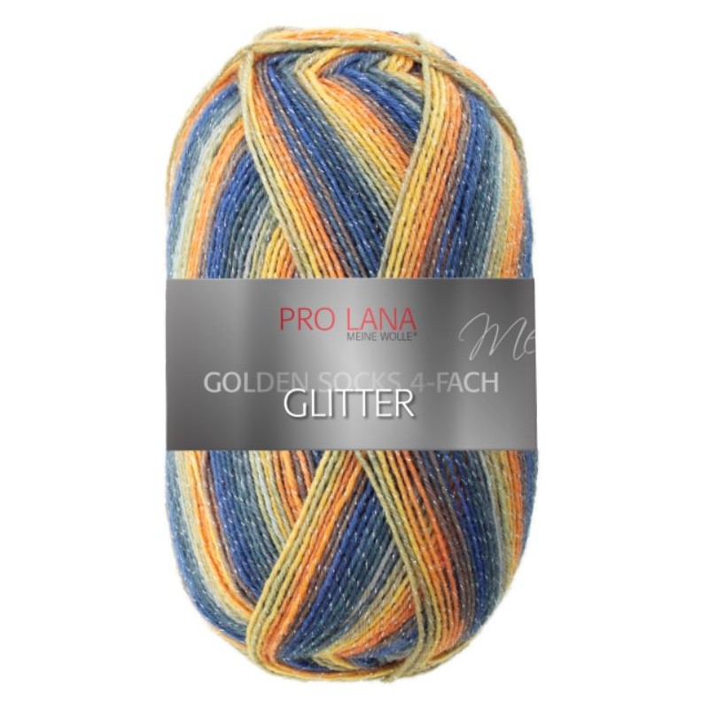 Pro Lana Golden Socks Pro Lana Glitter gezellig gekleurde sokken met glitters voor jou.