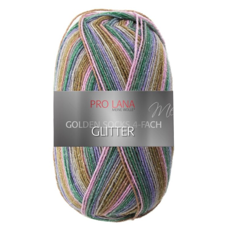 Pro Lana Golden Socks Pro Lana Glitter gezellig gekleurde sokken met glitters voor jou.