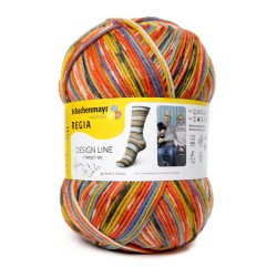 Superkwaliteit 4-draads sokkenwol van Regia ontworpen door Arne en Carlos.