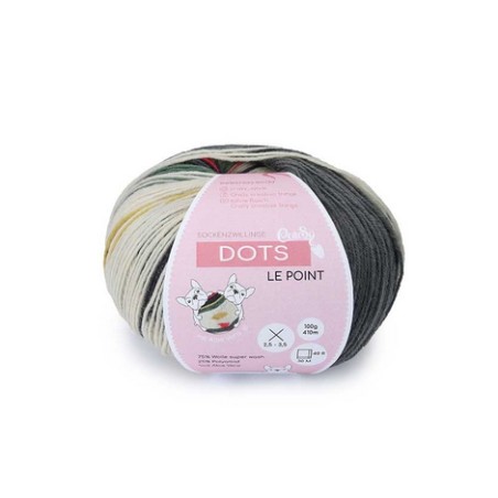 Crasy Wolle Dots garen met Aloe Vera met prachtige weldadige kleuren.