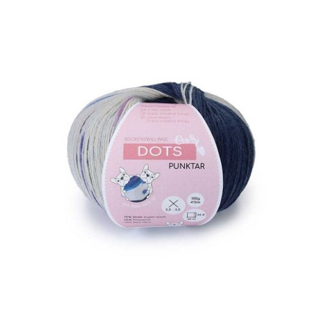 Crasy Wolle Dots garen met Aloe Vera met prachtige weldadige kleuren.