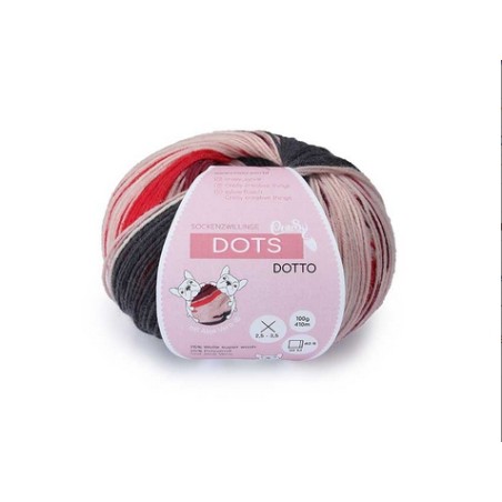 Crasy Wolle Dots garen met Aloe Vera met prachtige weldadige kleuren.