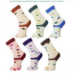 Crasy Wolle Clouds garen met Aloe Vera met prachtige weldadige kleuren.