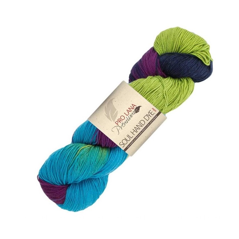 Handgeverfde Soul Handdye van Pro Lana met Merino - Mohair en Zijde.