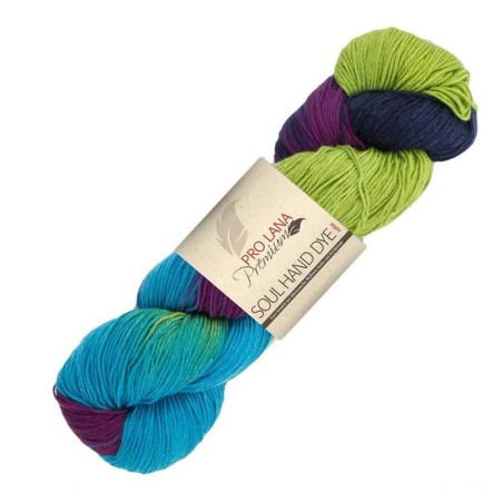 Handgeverfde Soul Handdye van Pro Lana met Merino - Mohair en Zijde.