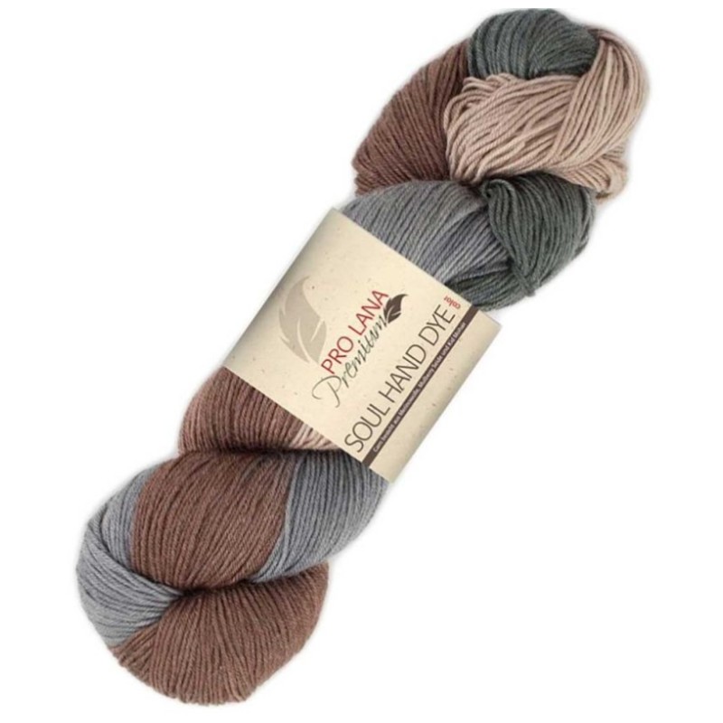 Handgeverfde Soul Handdye van Pro Lana met Merino - Mohair en Zijde.