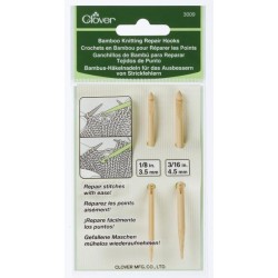 Clover handige mini brei-haaknaaldjes om gevallen steken op te rapen.