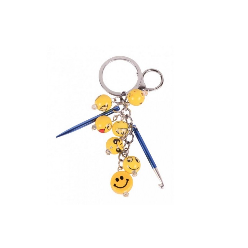 Schattige bedels en mini brei- en haaknaald aan een sleutelhanger van Knitpro. Schattige bedels en mini brei- en haaknaald aan een sleutelhanger van Knitpro.